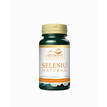 Seleniu natural, 90 capsule, Freeways, Supliment natural, 400 mg Seleniu natural, 90 capsule, Freeways, Supliment natural, 400 mg
