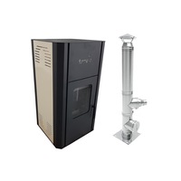 pachet termosemineu pe peleti fornello primo pellet 25 kw aprindere automata telecomanda buncar tiraj fortat pompa circulatie vas expansiune touch screen ivory a si cos de fum inox izolat diametru 120 mm la 5 metri inaltime imagen 11_0_
0