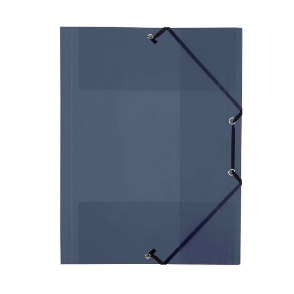 Mapa plic Viquel 113383, cu 3 clape, A4 - 23 x 32 cm, inchidere cu elastic, gri transparent