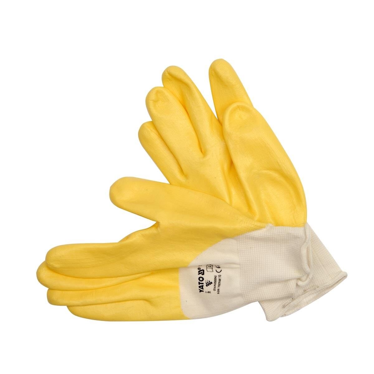 Manusi de lucru Yato YT-7480, nylon cu protectie nitril, marimea M