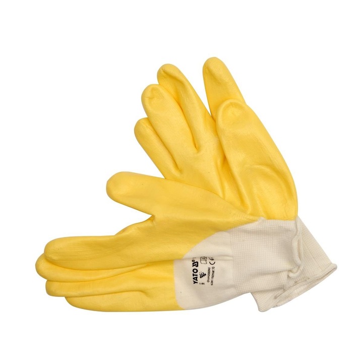 Manusi de lucru Yato YT-7481, nylon cu protectie nitril, marimea L