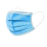 Cutie 50 buc masti unica folosinta Intellisec sigilate cu 3 pliuri si 3 straturi, Albastru