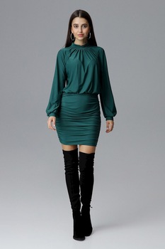 Rochie eleganta model 126007 Figl, verde, S Rochie eleganta model 126007 Figl, verde, S