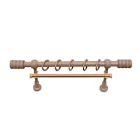 galerie din lemn strunjit pentru perdelestejar cappuccino220 cm  sina u 210 cm bej  toate accesoriile incluse imagen 22_0_
0