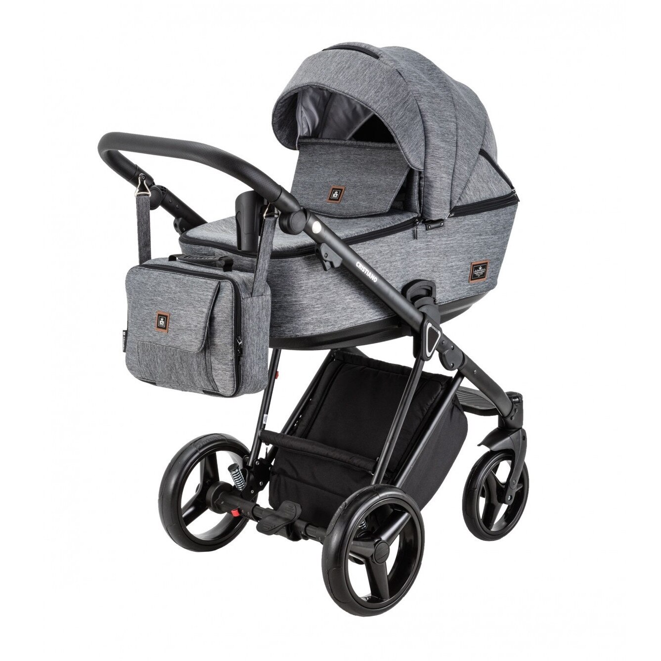 Carucior copii 3 in 1 Cristiano Adamex Dark Grey CR51