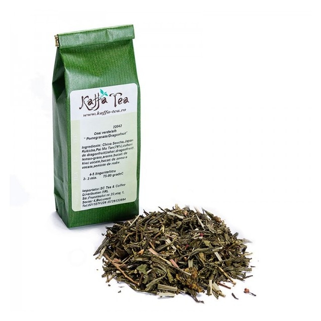 Ceai verde/alb Pomegranate Dragon Fruit - 100 g