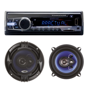 Pachet Radio MP3 player auto PNI Clementine 8524BT 4x45w + Difuzoare auto coaxiale PNI HiFi650, 120W, 16.5 cm Pachet Radio MP3 player auto PNI Clementine 8524BT 4x45w + Difuzoare auto coaxiale PNI HiFi650, 120W, 16.5 cm