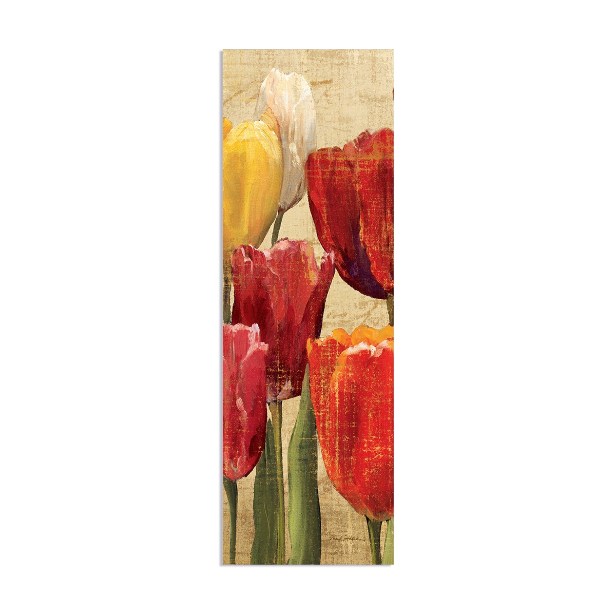 Tablou Canvas - Flori, Floare, Lalele, Primavara, Rosu, 30 x 90 cm
