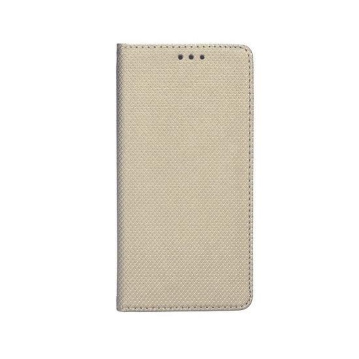 Xiaomi Redmi Note 8T Telefontok - arany mágneses szilikon keretes könyvtok
