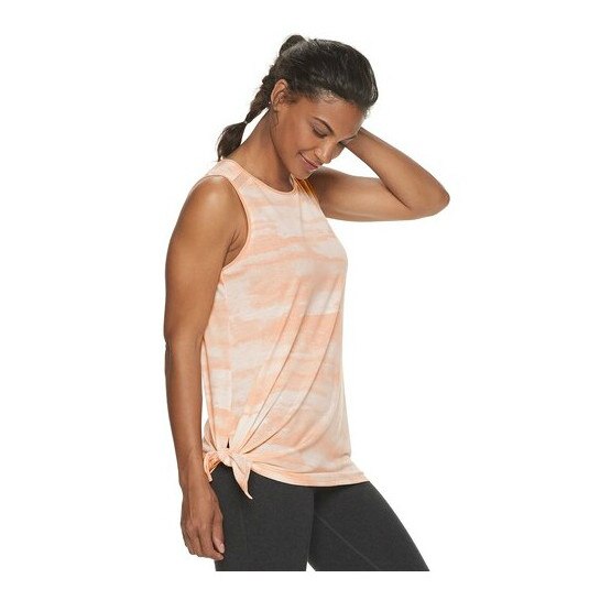 Maiou TEK GEAR pentru yoga, fitness, aerobic, alergare, portocaliu/alb, marimea XS, 4K289XS