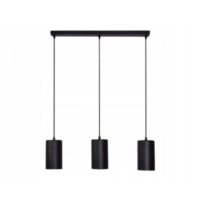 Pendul Temar Lighting, Loft Tube 170 3Bl, 3xE27, Negru