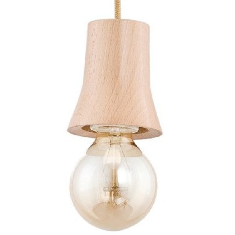 Pendul Arden 4 din lemn 1 bec E27 x 60W cablu textil 850x110mm