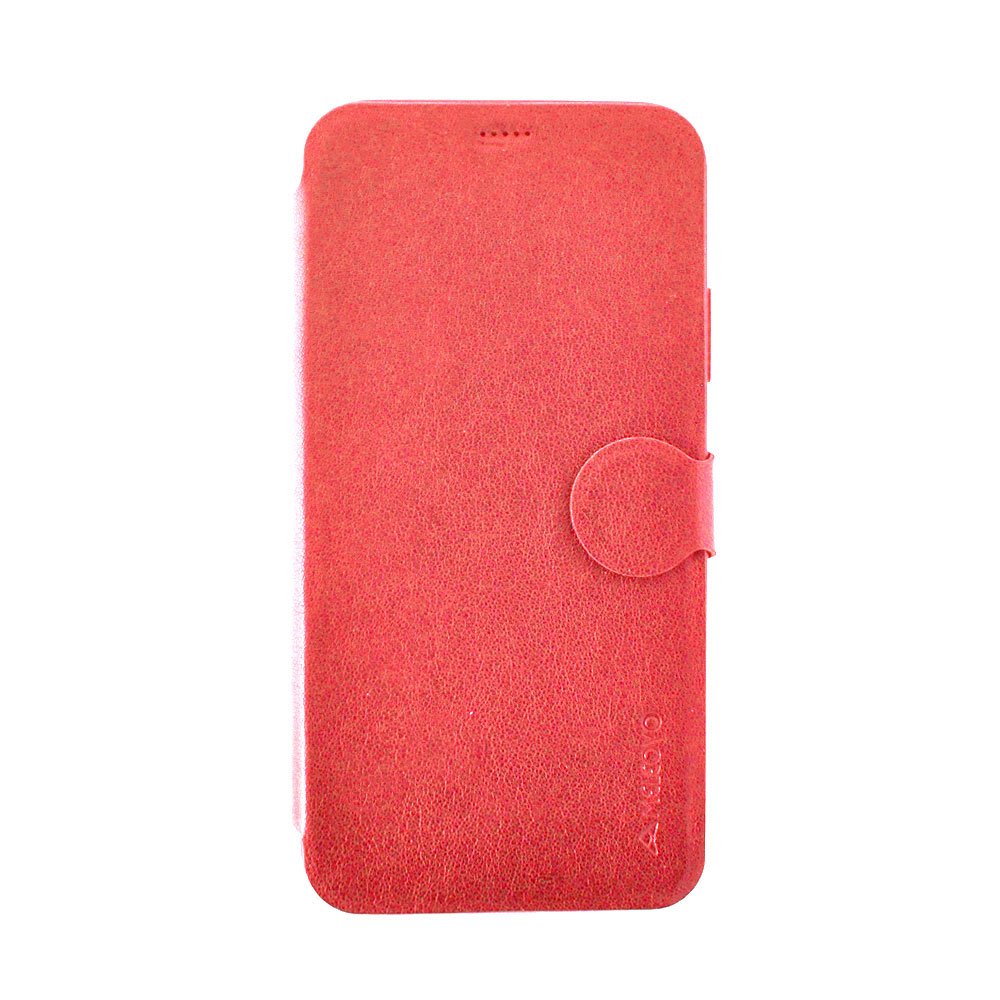 Husa Book Meleovo Classic Flip I iPhone X, functie sleep-wake, Red