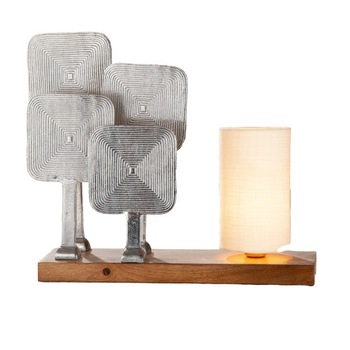 Lampa Square, GILDE, aluminiu, maro/argintiu Lampa Square, GILDE, aluminiu, maro/argintiu