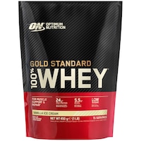 Proteine din zer, Optimum Nutrition, ON 100% Whey Gold Standard, vanilie, 450g