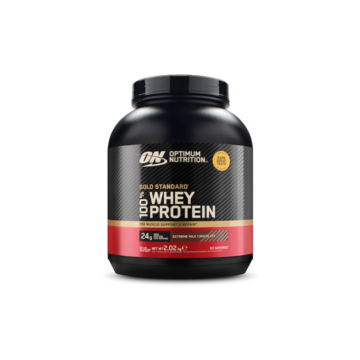 Суроватъчен протеин на прах Optimum Nutrition ON, 100% Whey Gold Standard, С вкус на шоколад, 2.244 кг