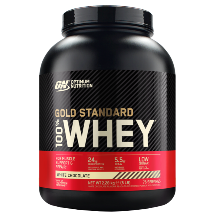 Суроватъчни протеини, протеин на прах, Optimum Nutrition ON 100% Whey Gold Standard протеин, шоколад с лешници, 2.244 кг