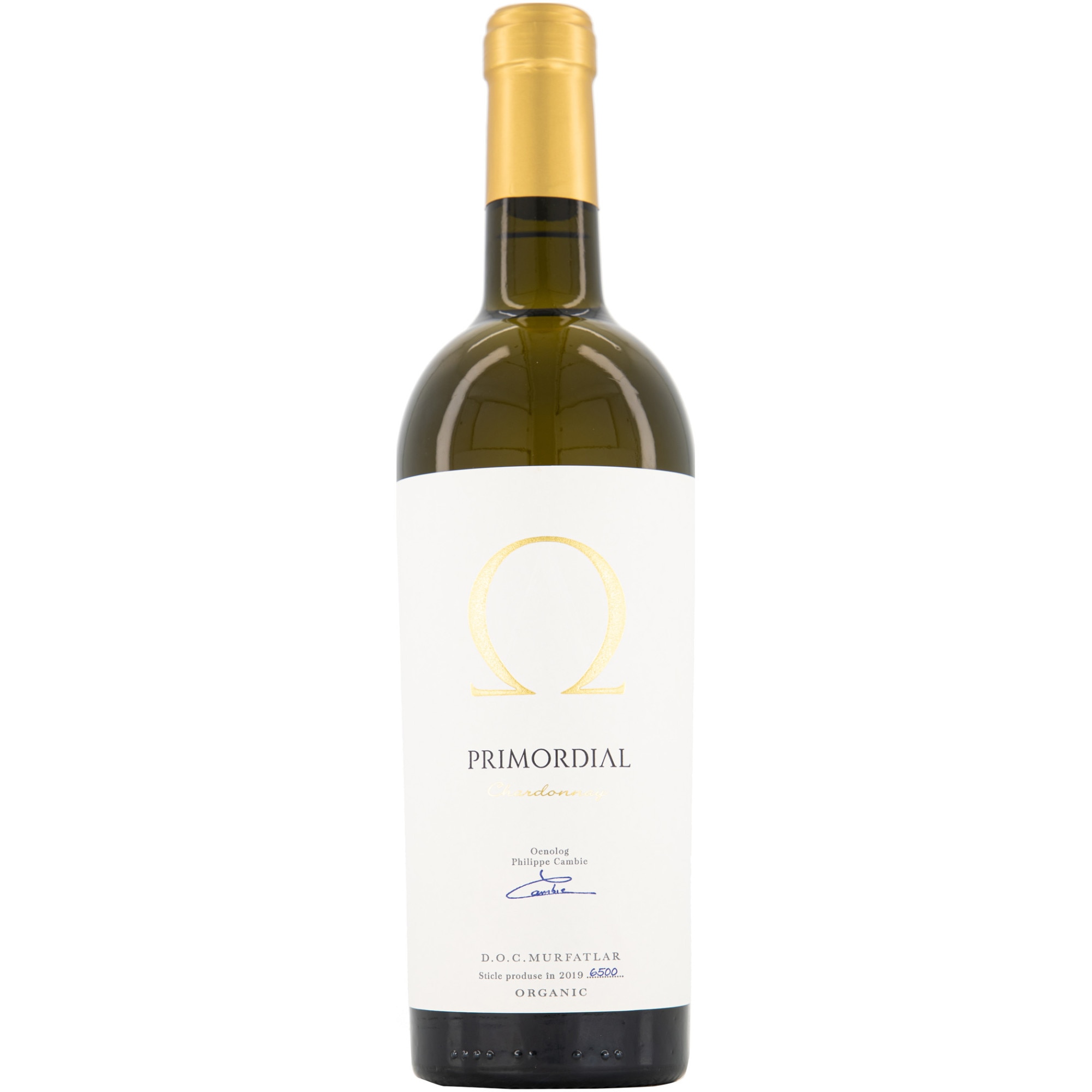 Vin Alb Domeniul Bogdan Primordial Chardonnay, Sec, 0.75l