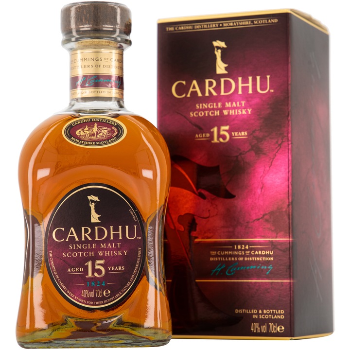 Whisky Cardhu 15YO, Single Malt 40%, 0.7l