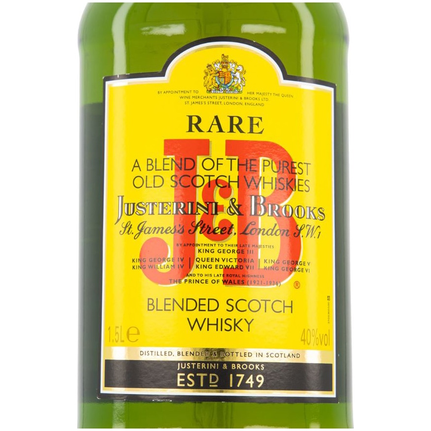 J&B Rare Blended Scotch Whisky 0.7L (40% Vol.) - Justerini & Brooks - Whisky