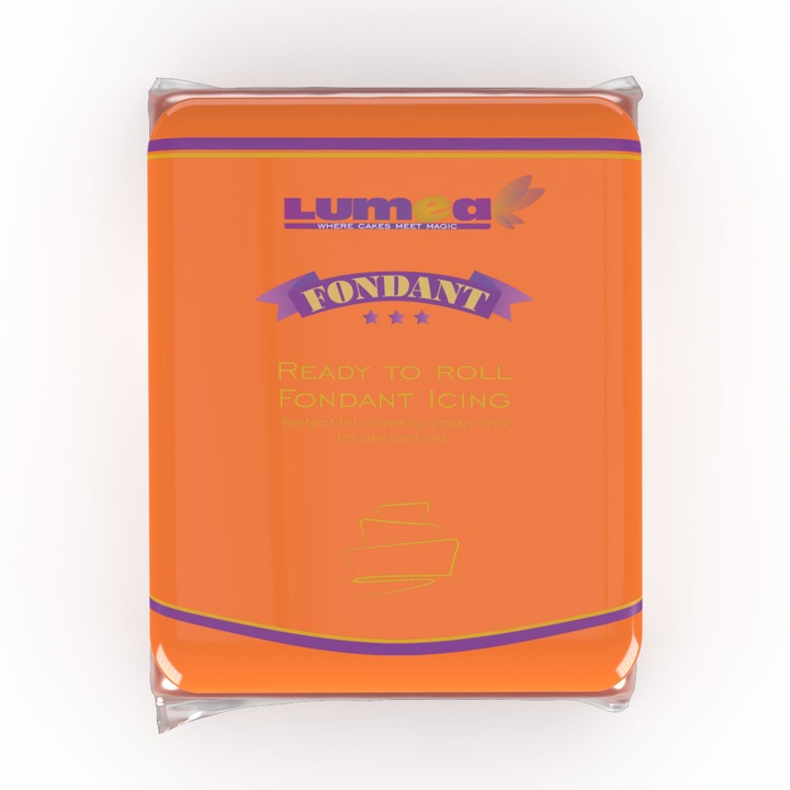 Fondant portocaliu, 500g - Lumea Basmelor