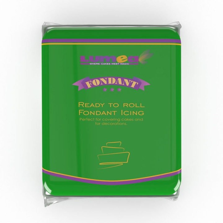 Fondant verde inchis, 500g - Lumea Basmelor