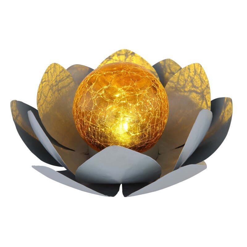 Nufar solar, Globo Lighting, decorativ, LED alb cald, metal-sticla, protectie IP44, 300mAh