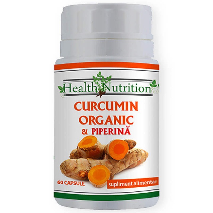 Curcumin (turmeric) organic si piperina Health Nutrition 60 capsule
