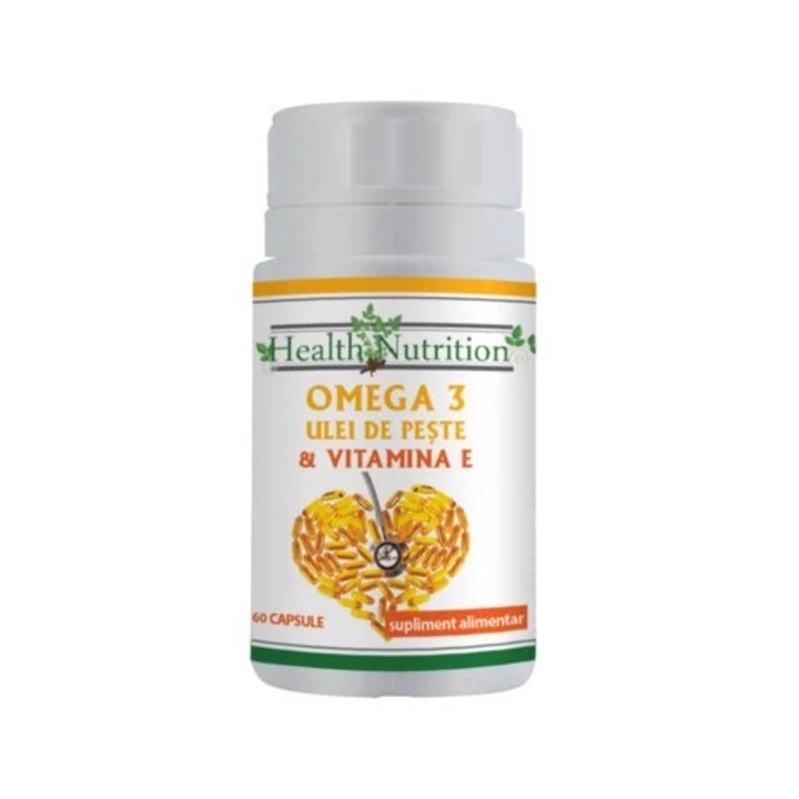 Omega 3 ulei de peste si Vitamina E Health Nutrition 60 capsule gelatinoase moi
