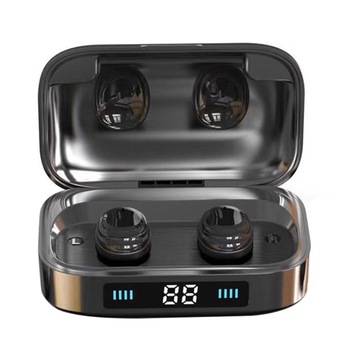 Casti wireless TWS H01, Bluetooth 5.0, Earbuds 9D Stereo, Bass Boosted, Touch Control, 2000mAh, LED Display, Black Casti wireless TWS H01, Bluetooth 5.0, Earbuds 9D Stereo, Bass Boosted, Touch Control, 2000mAh, LED Display, Black
