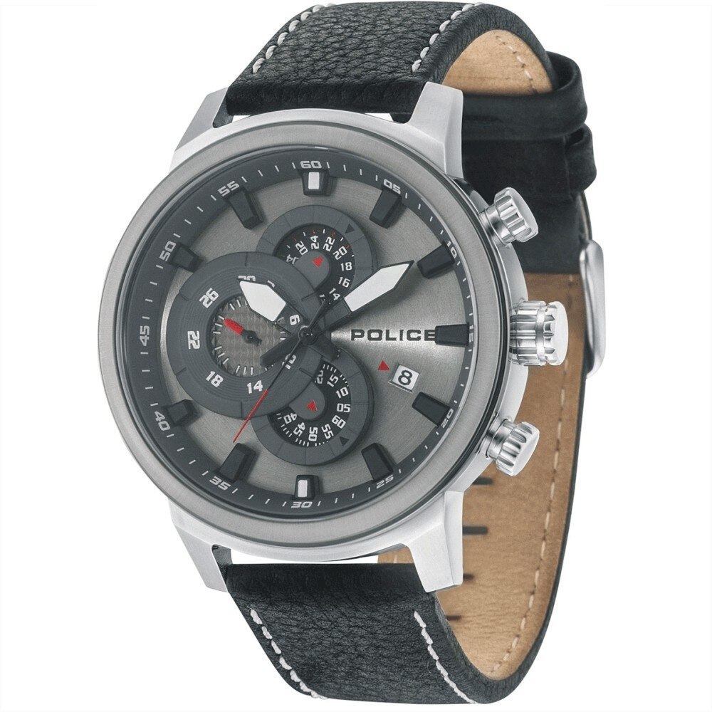 Ceas Police PL15037JSTU04, cronograf, carcasa 46mm, cadran gri/negru, curea neagra