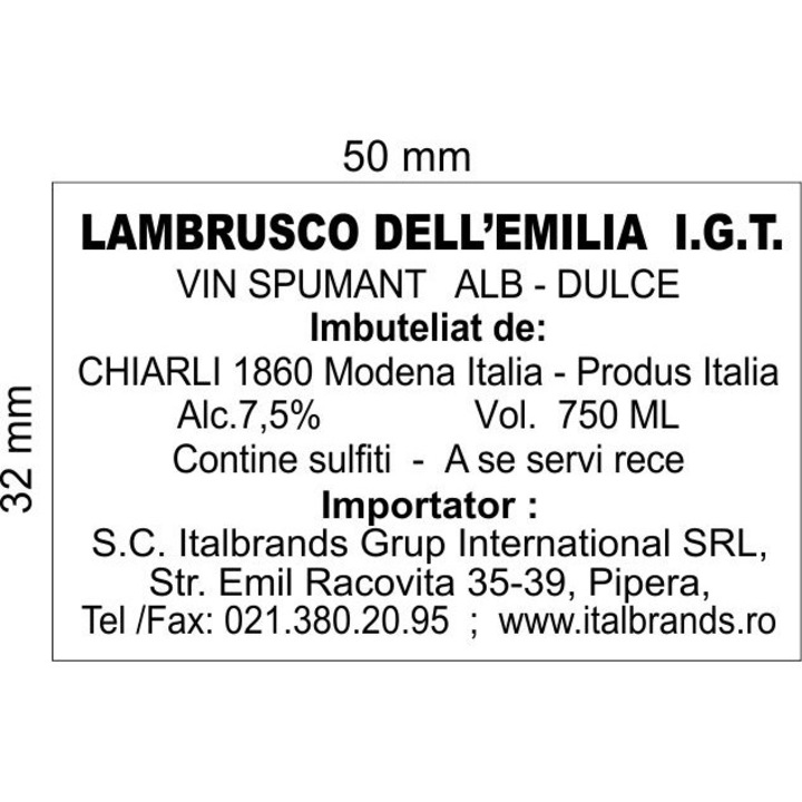 Vin Spumant Alb Lambrusco Dell'Emilia IGT Demidulce, bax 6 sticle