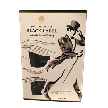 Whisky Johnnie Walker Black Label 700 ml, alc 40% + 2 pahare Whisky Johnnie Walker Black Label 700 ml, alc 40% + 2 pahare