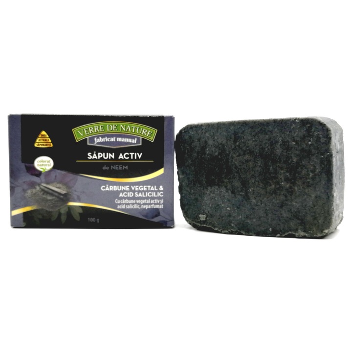 Sapun Activ de Neem cu carbune vegetal si acid salicilic 100 g