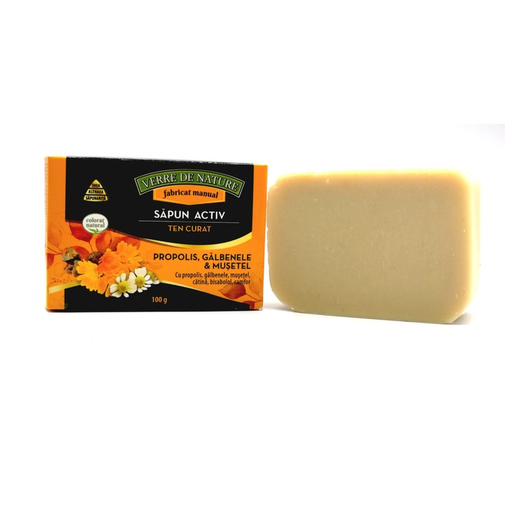 Сапун Clean Skin Active Soap с прополис, невен, лайка и камфор 100 гр