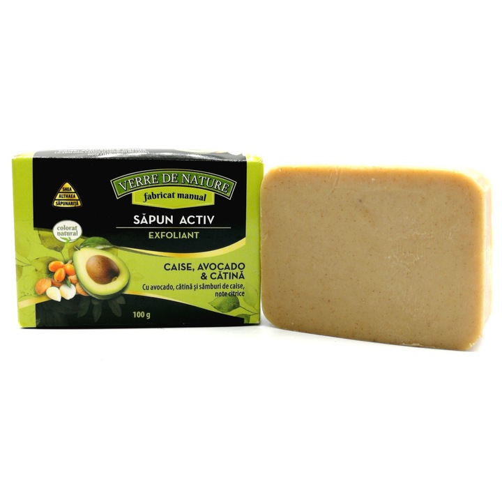 Sapun Activ Exfoliant cu samburi de caise, morcov, avocado si note citrice 100 g