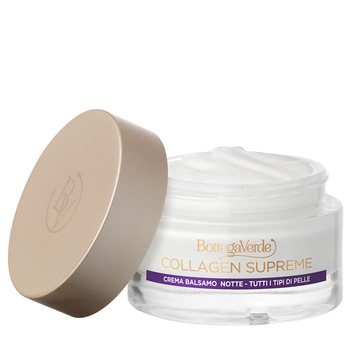 Crema-balsam de noapte cu efect antirid, 97% ingrediente naturale - Collagen Supreme, 50 ML, Bottega Verde Crema-balsam de noapte cu efect antirid, 97% ingrediente naturale - Collagen Supreme, 50 ML, Bottega Verde