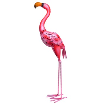 Decoratiune gradina, metalica, flamingo, 14x24x65 cm Decoratiune gradina, metalica, flamingo, 14x24x65 cm