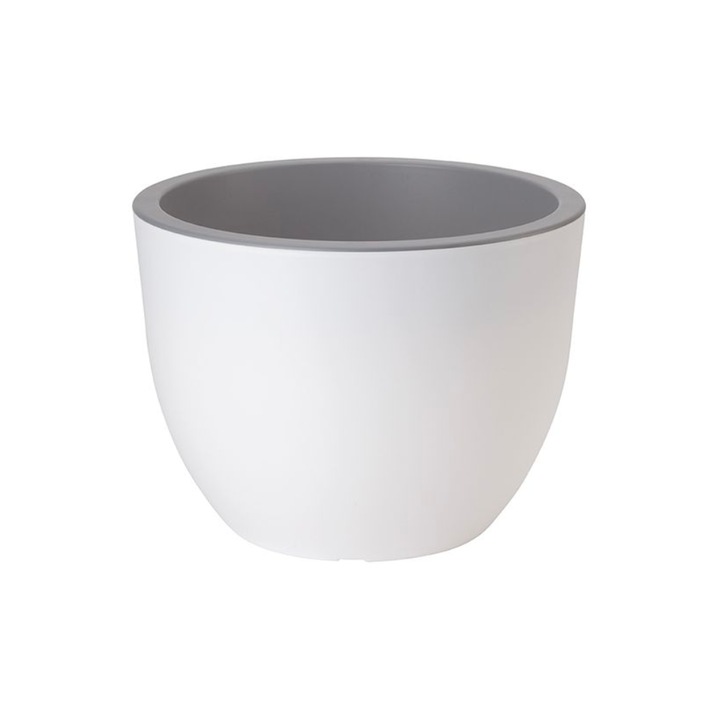 Masca bicolora Muna, diametru 30 cm, alb si gri