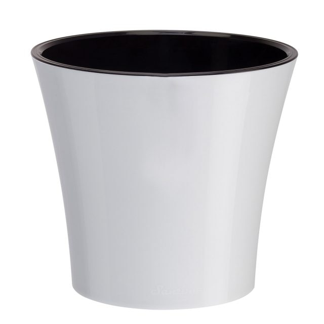 Ghiveci inteligent pentru orhidee cu sistem de autoudare Arte, cu volumul de 1,2L Alb-Negru