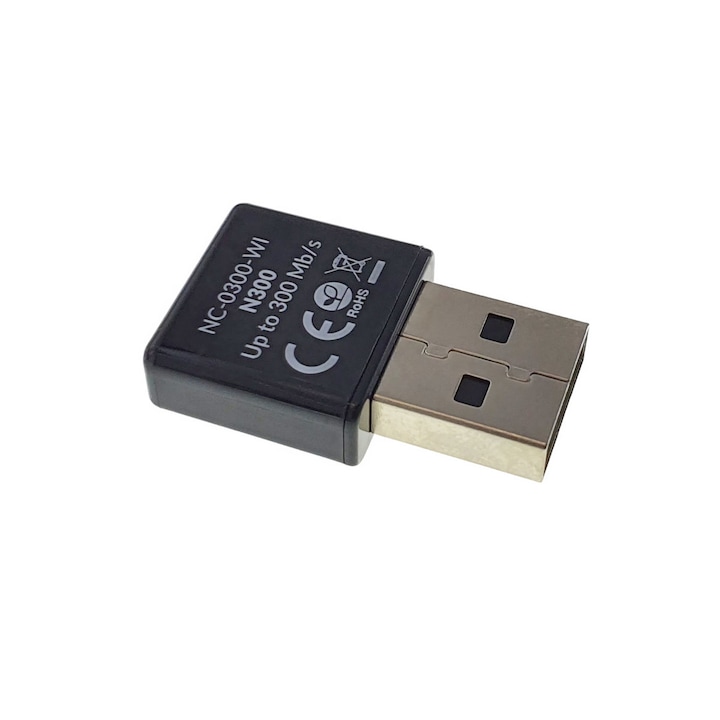 Lanberg NC-0300 vezeték nélküli USB-adapter, 300 Mbps, 802.11 b / g / n