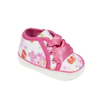 Tenisi, Mayoral, cu flori, fetite, roz/alb, 16 Tenisi, Mayoral, cu flori, fetite, roz/alb, 16