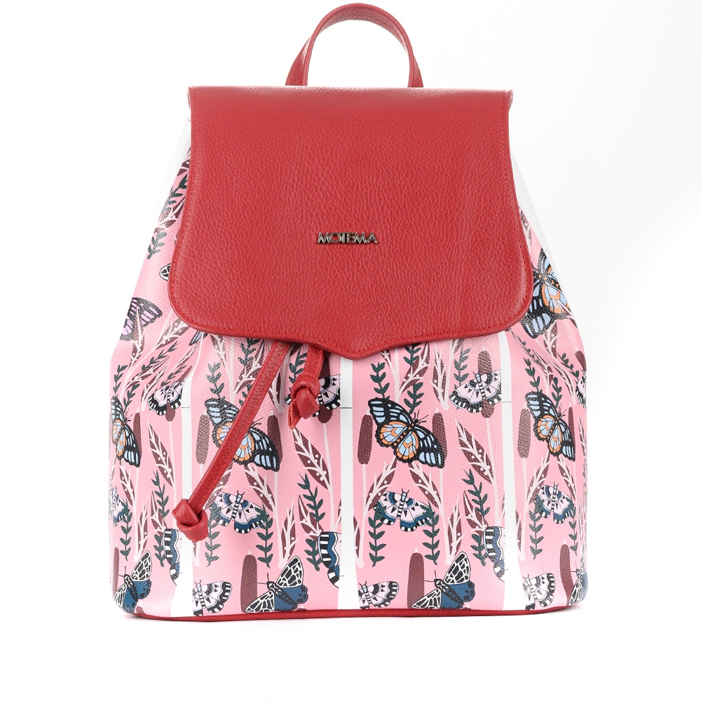 Rucsac piele Motema Wild Imperial, burgundy, 30x27x11 cm