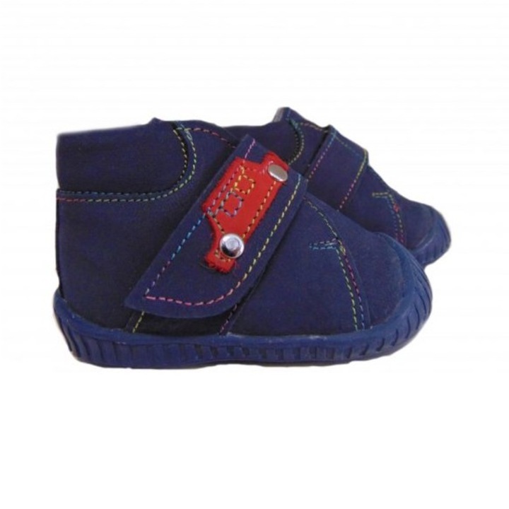 Botosei din piele Maus, Model masinuta, 16, Bleumarin