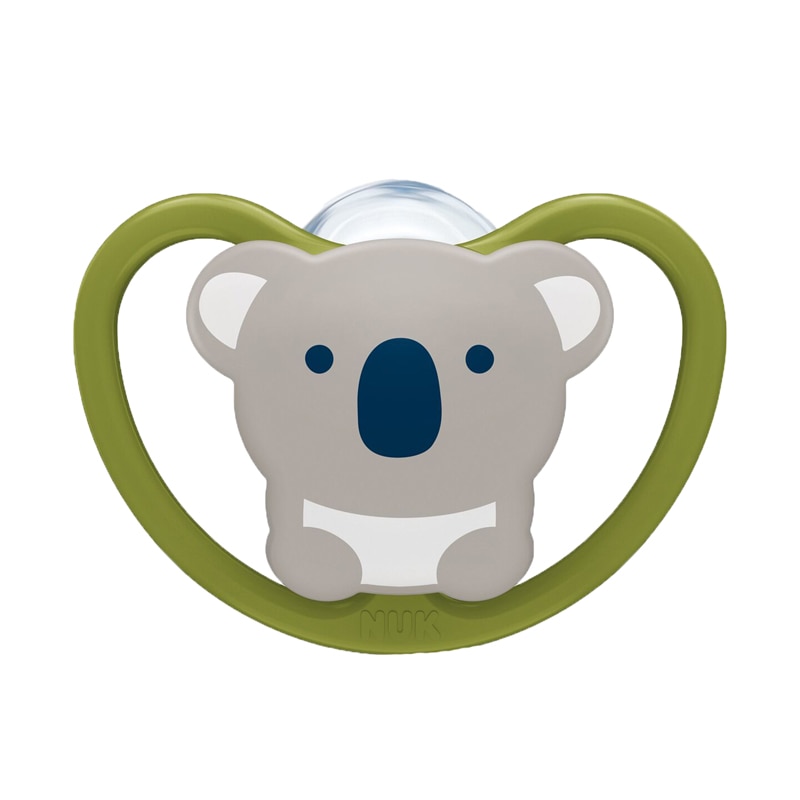 Suzeta ortodontica din silicon Nuk Space 736385, Verde 6-18 luni