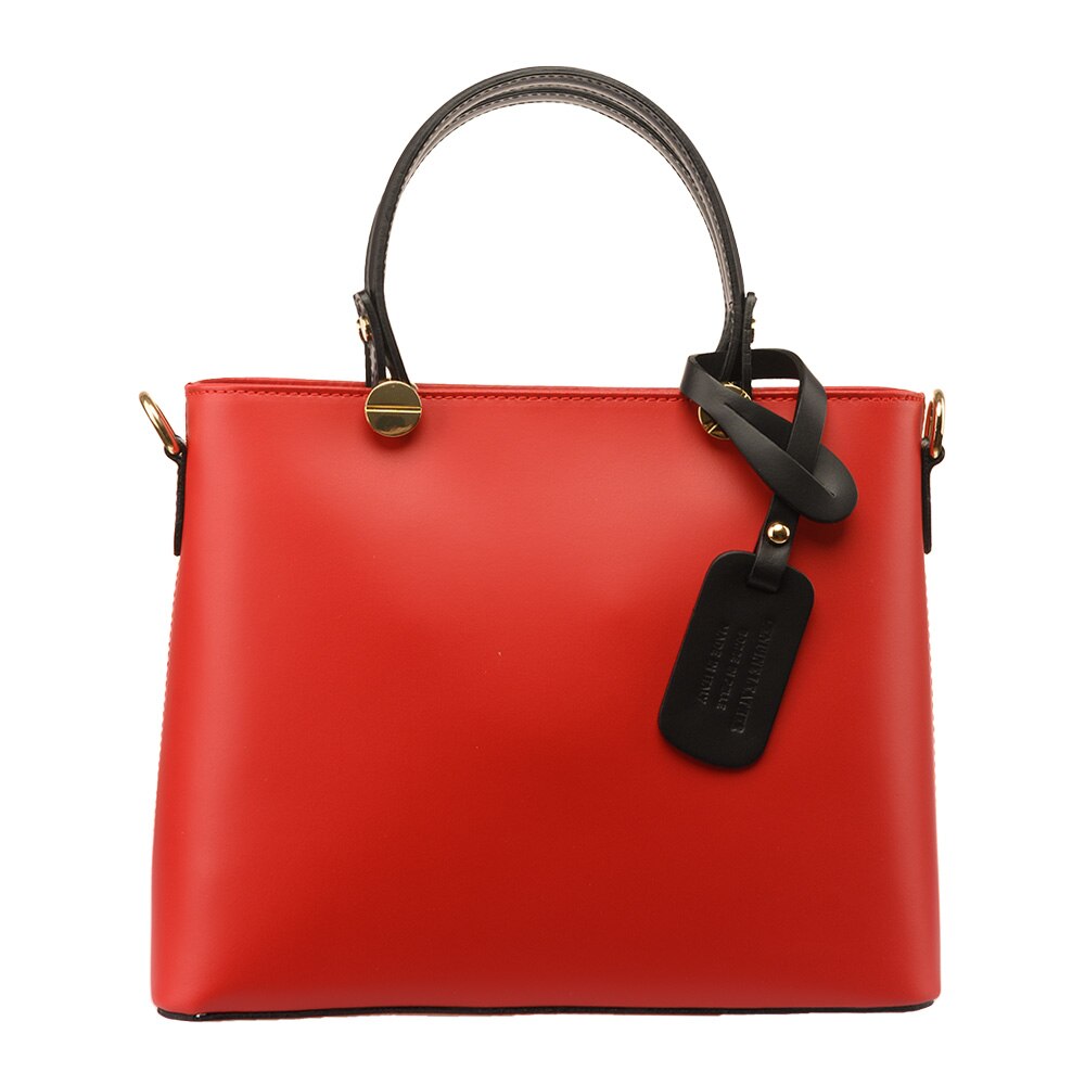 Poseta dama,piele,Toro Nero,2Some delice black/red