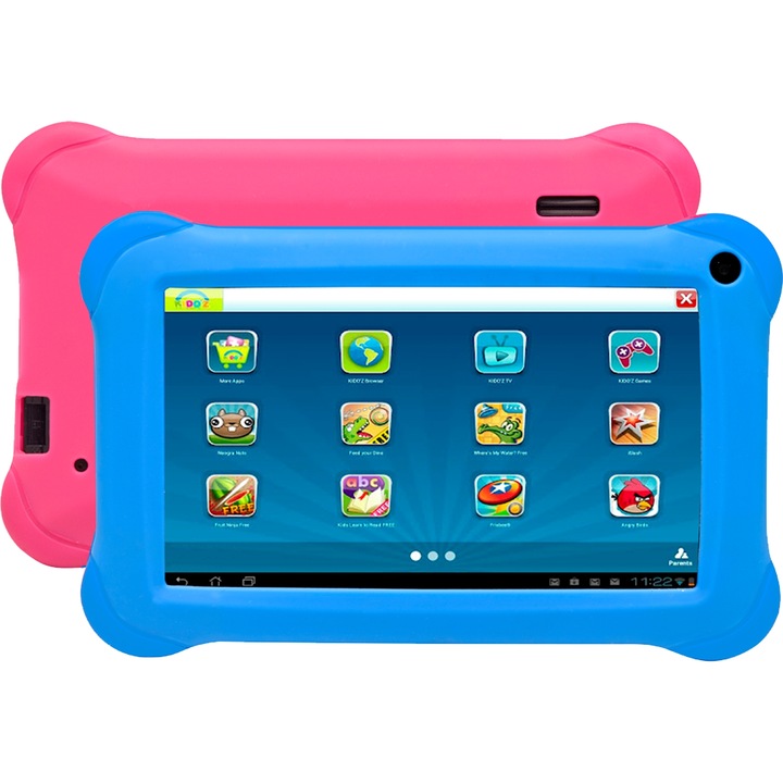 Denver TAQ-70352K 7" Tablet, 8GB, WiFi, Android 8.1, fekete, + kék és pink szilikon tok