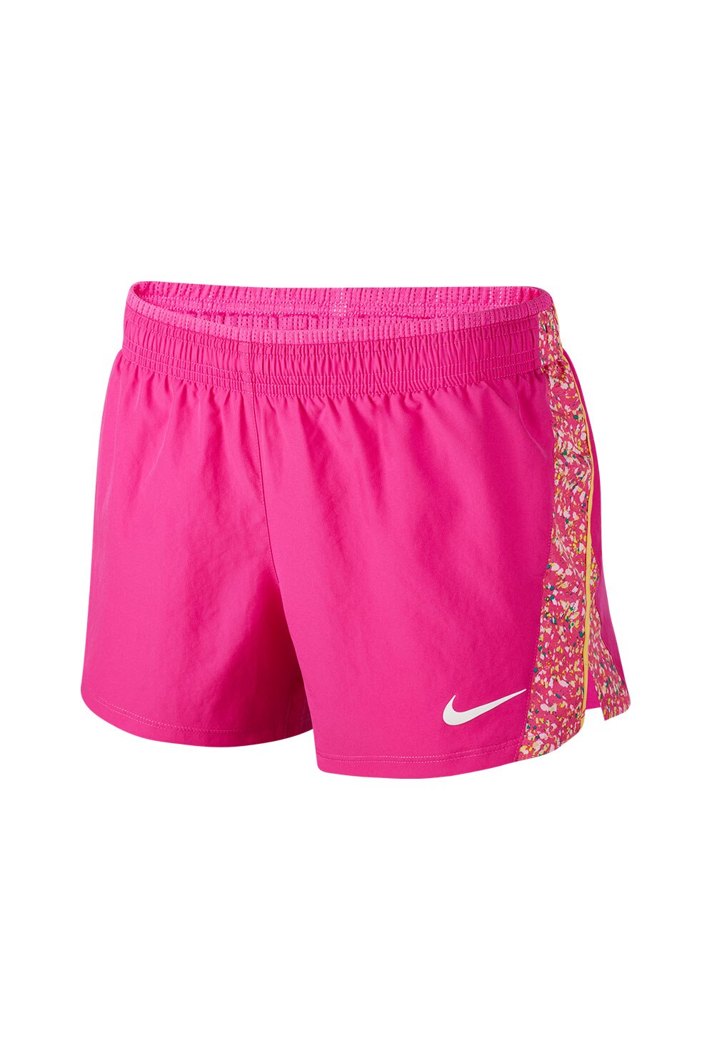 Nike, Pantaloni scurti cu Dri-FIT si benzi laterale contrastante, pentru alergare Icon Clash, Roz aprins/Alb, L