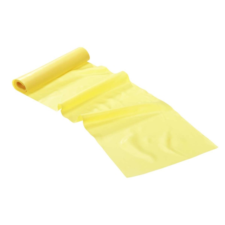 Fitnesz szalag Trendy Limite Band 2,5 m x 15 cm sárga gyenge