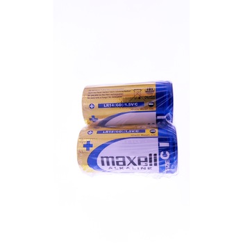 Baterii alcaline LR14(GD) 1.5V Maxell tip C, 2 bucati/folie Baterii alcaline LR14(GD) 1.5V Maxell tip C, 2 bucati/folie